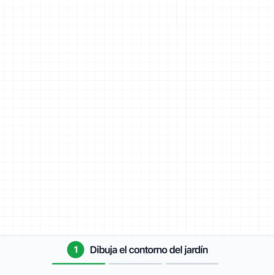 Animación de SprinklerMap: dibujo del contorno del jardín, colocación de los aspersores y simulación de la cobertura de agua