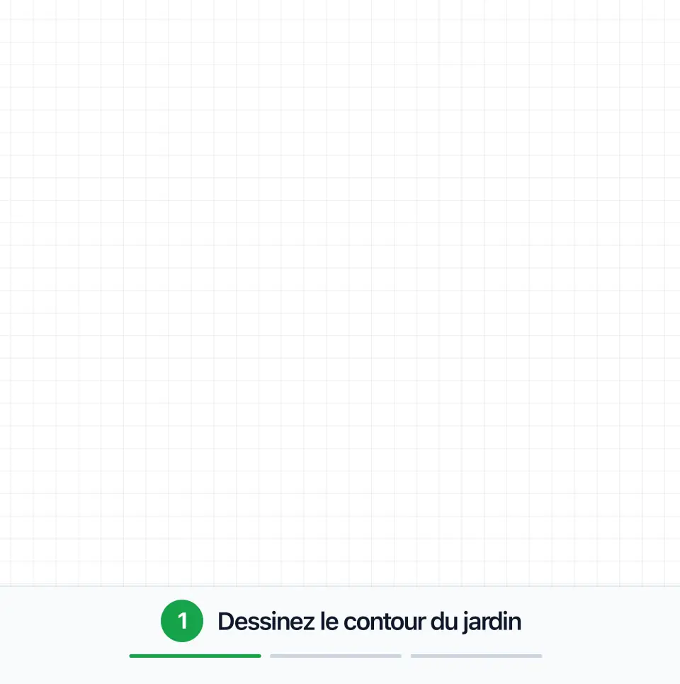 Animation SprinklerMap : tracé du contour du jardin, placement des arroseurs et simulation de la couverture d'eau